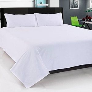 IKEA Plain White Pillow Cases, Fitted & Flat Sheet